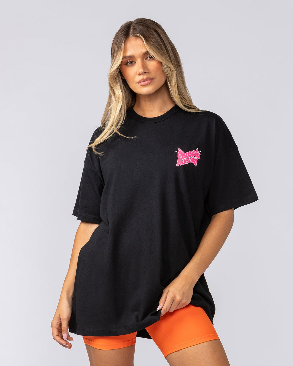 Flamin' Dice Oversized Tee - Black