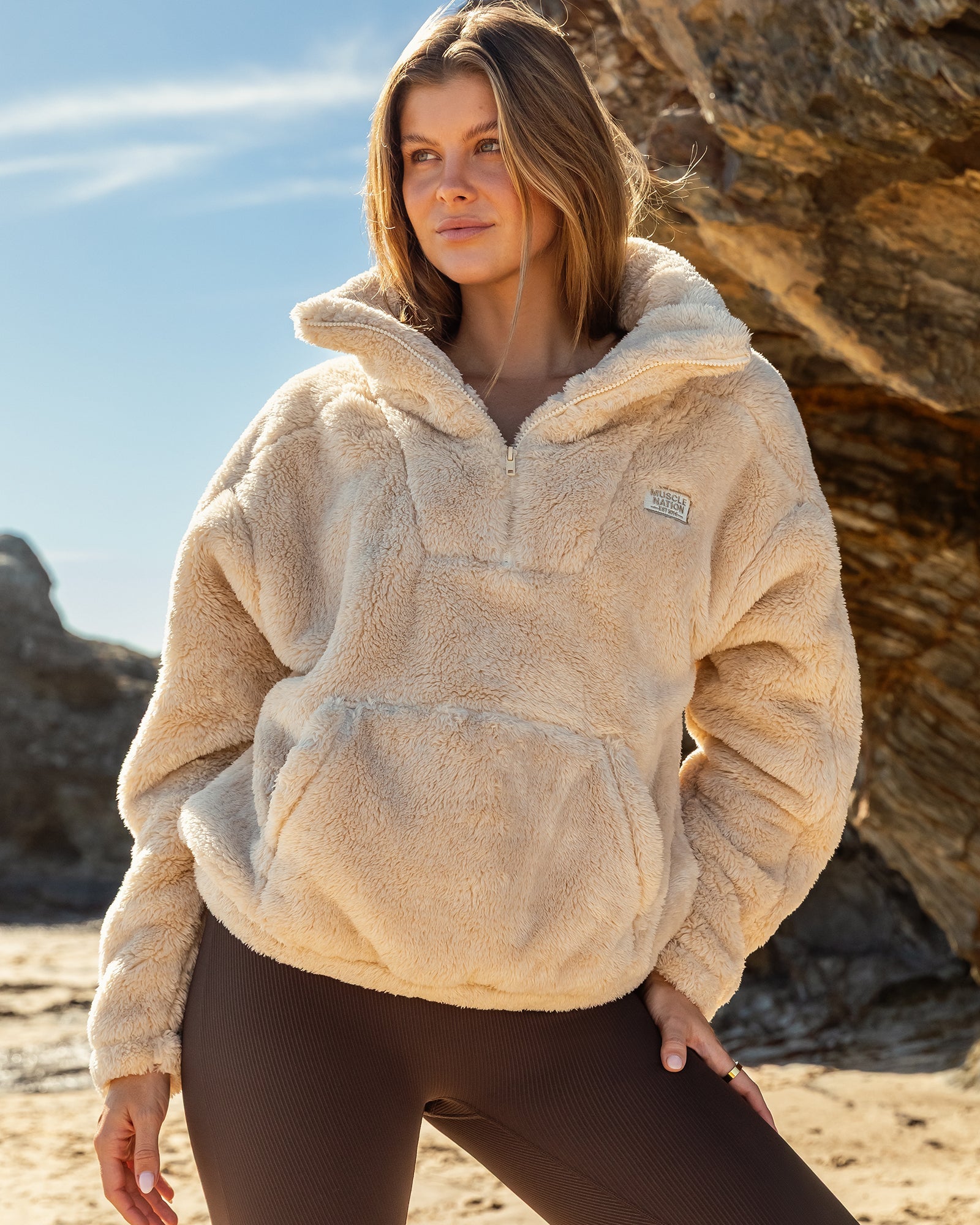 Toasty Teddy Pullover - Sesame