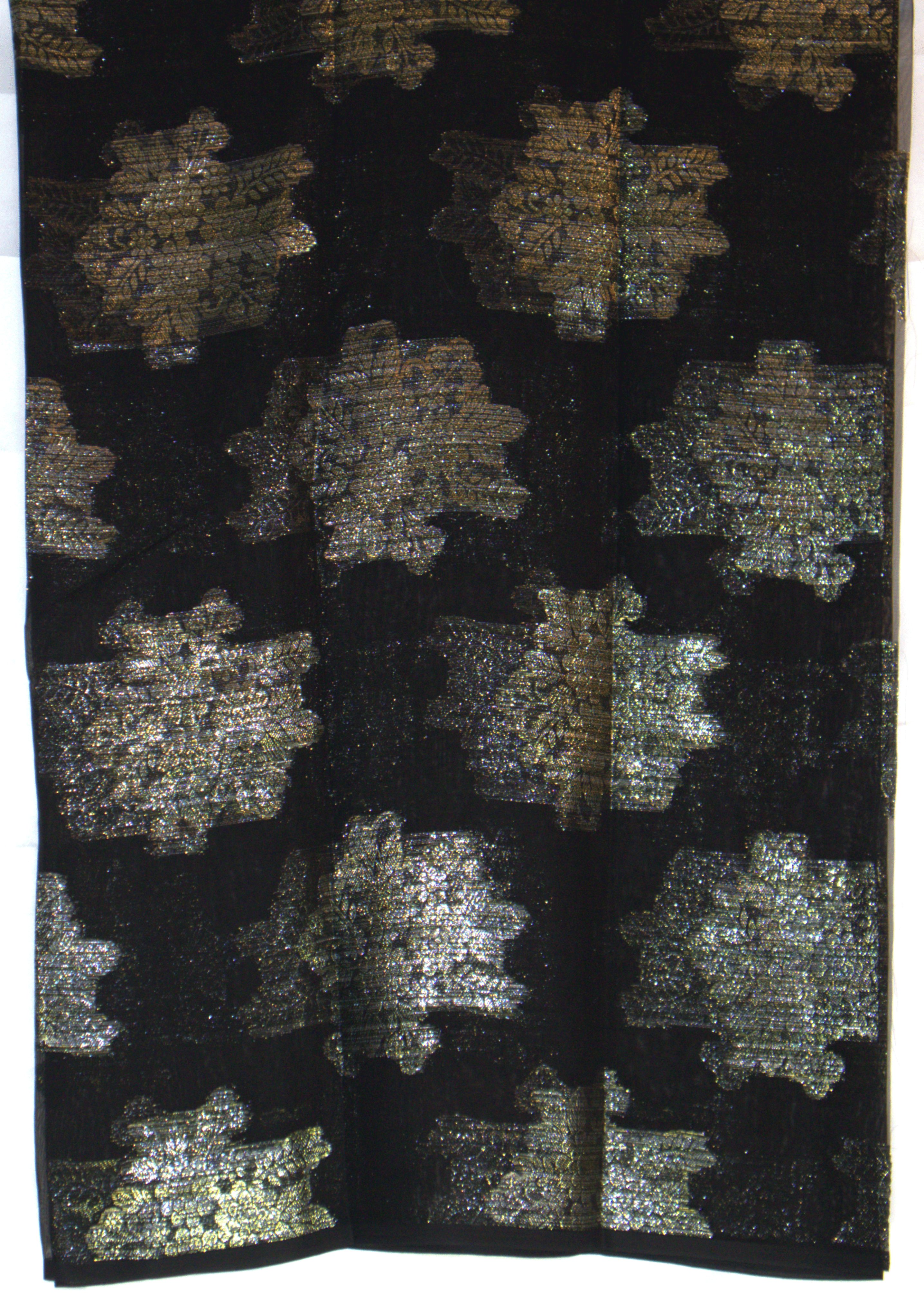 Hijab (Gabsaar) – Black with Gold Floral